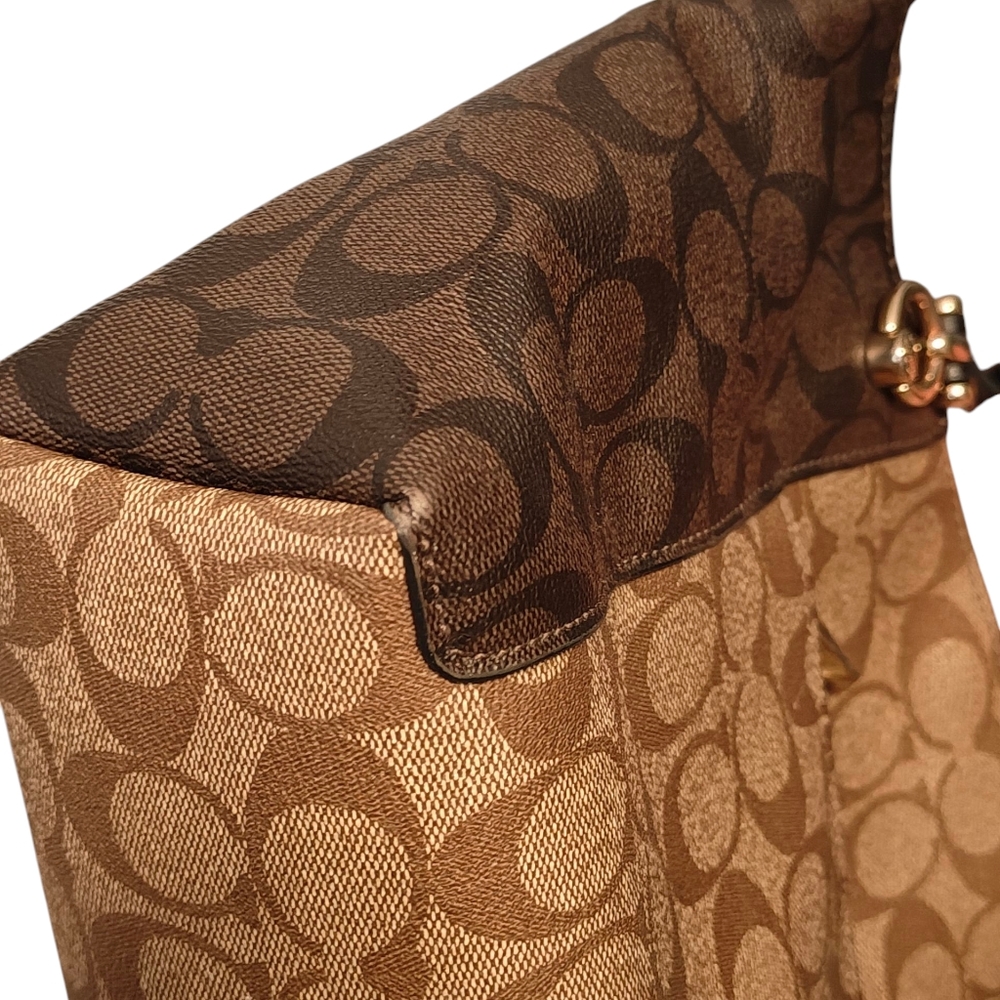 COACH Kacey Satchel Bag In Blocked Signature Canvas With Hangtag - Picture 15 of 16